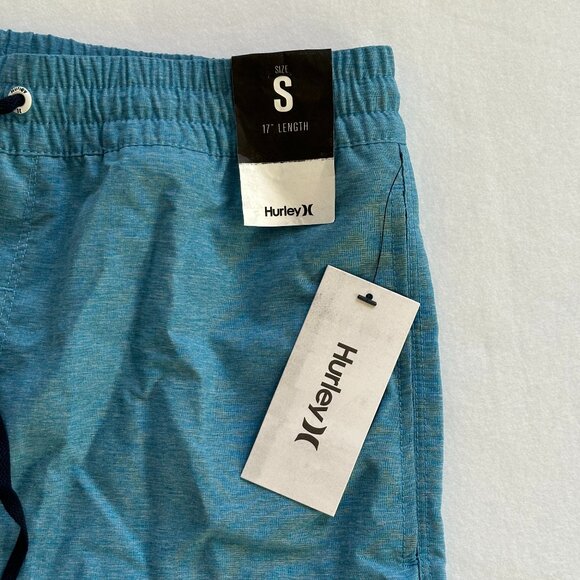 Hurley One & Only Crossdye 17" Volley Shorts Blue Mens Size S NWT - Picture 2 of 11